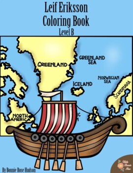 Preview of Leif Eriksson Coloring Book-Level B