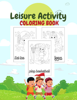 Preview of Leisure Activity Coloring Book - Unleash Creativity and Relaxation on TPT