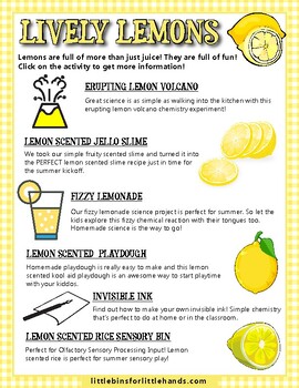 Preview of Lemon Activities Pack for Kids!