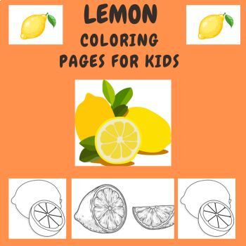 Preview of Lemon Printable Worksheets Coloring Pages for Kids