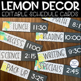 Lemon Class Schedule Cards