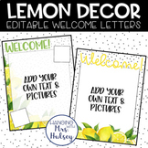 Lemon Teacher Welcome Letters (Editable)