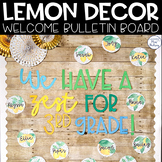 Lemon Welcome Bulletin Board