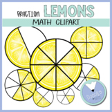 Lemon Fraction Clipart - Fruit Fraction Clipart