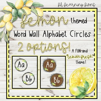 Alphabet Letters for Wall: Farmhouse & Lemon Classroom Decor