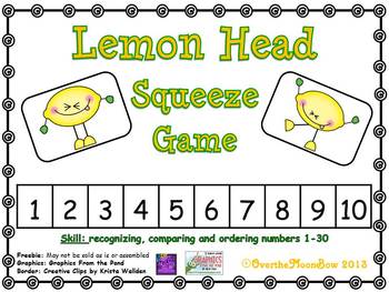 Preview of Lemon Head Squeeze Number Game