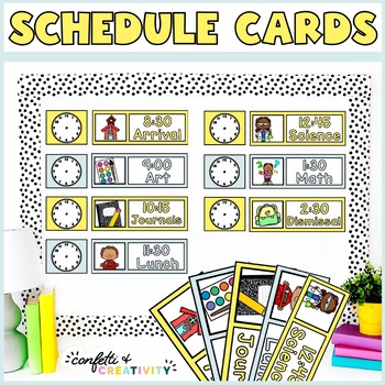 Lemon Farmhouse Primary Schedule Cards by Confetti and Creativity