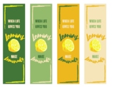 Lemon Printable Bookmarks - Fun for Spring!