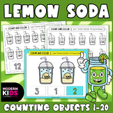 Lemon Soda Counting Objects to 20 Worksheets - Autism Math