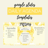 Lemon Spring/Summer Daily Agenda Google Slides - Editable 