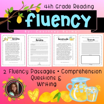 Preview of Lemon Summer Reading Intervention Fluency & Comprehension {Grade 4}