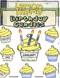 Lemon Theme | Calendar Months Cupcakes | Student Birthday 