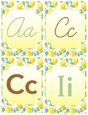 Lemon Themed Alphabet Chart PRINT AND CURSIVE!