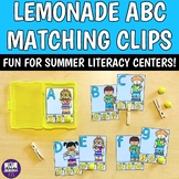 Lemonade Alphabet Matching Clip Cards - Preschool Kinder S