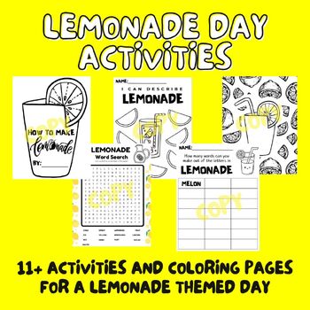 Preview of Lemonade Day Activities