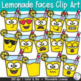 Lemonade Faces Clipart | Summer Emotions Clip Art