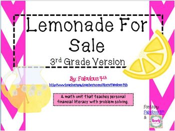 Preview of Lemonade For Sale (3rd Grade Version)- New TEKS aligned