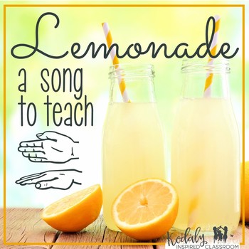 Preview of Lemonade: High/low and so/mi slides and manipulatives for the Kodaly classroom