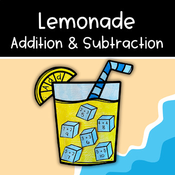 Preview of Lemonade Math Craft | Summer Addition & Subtraction Within 20