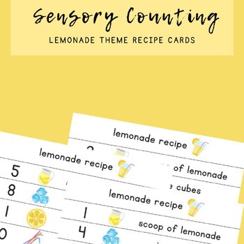 Preview of Lemonade Sensory Counting Recipes