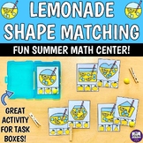 Lemonade Shape Matching Clip Cards - Preschool Kinder Summ