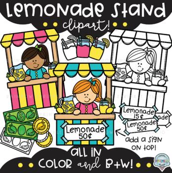 Lemonade Stand Clipart Mega Set Lemonade Kids Clipart Tpt