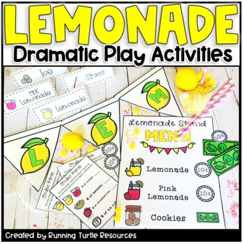 Preview of Lemonade Stand Dramatic Play Center- Lemonade Day- EOY Lemonade Activities