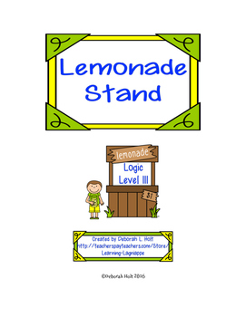 Preview of Lemonade Stand Logic Level 3
