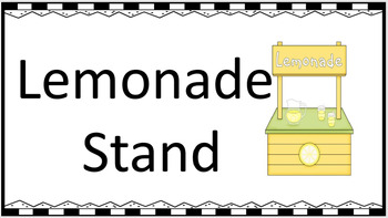 Preview of Lemonade Stand Texas TEK K.4 (A)
