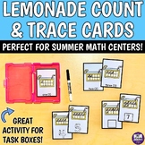 Lemonade Ten Frames Count and Trace Task Cards - PreK Kind