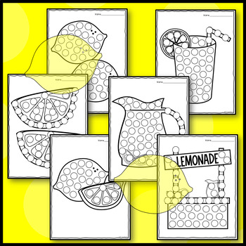 Lemonade Themed Dot Marker Pictures by Mr Fox | TPT