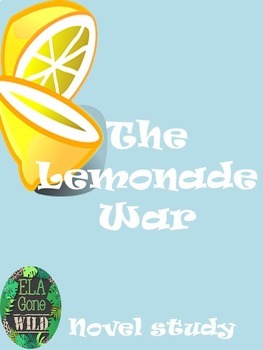 Preview of Lemonade War Book Study Unit