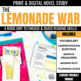 Lemonade War Book Unit: Hybrid Novel Study Activities to S