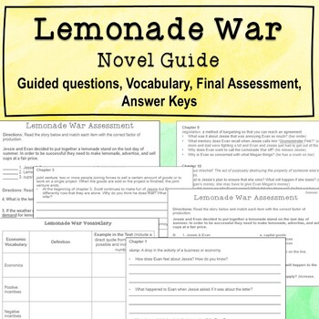 Preview of Lemonade War Novel Guide