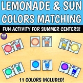 Lemonade and Sun Colors Matching Game - Preschool Special 