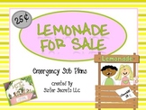Lemonade for Sale Emergency Sub Plans