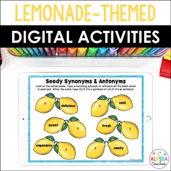 Preview of Lemonade-themed Digital Activities [4th Grade]