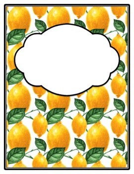 Preview of 22 Products, Lemons Classroom Decor, Summer Printables School Bundle