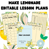 Lemons Editable Lesson Plan: Make Lemonade