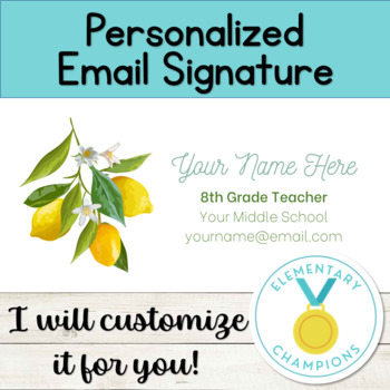 Preview of Lemons Email Signature