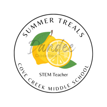 Preview of Lemons Teacher Signature / Logo / Sticker Design