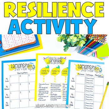 Preview of Lemons into Lemonade - Resilience activity