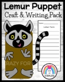 Lemur Craft Activity Writing Puppet - Zoo Animal Research Center