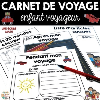 Preview of Carnet de voyage  (pour l'élève qui part en voyage) - French Travel Journal