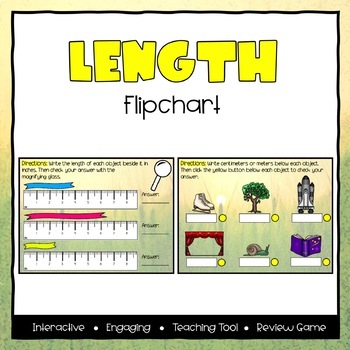 Preview of Length ActivInspire Flipchart - Third Grade