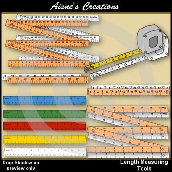 Length Measuring Tools Clip Art by Aisne's Creations | TpT