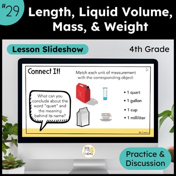 Preview of 4th Grade Length, Volume, Mass, Weight Word Problems PPT Lesson 2 iReady Math