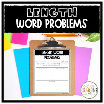 Preview of 2nd and 3rd Grade Length Word Problem Worksheets and Measurement Anchor Charts