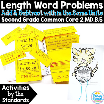 Preview of Length Word Problems within 100  2.MD.B.5 Common Core Math 2nd Grade