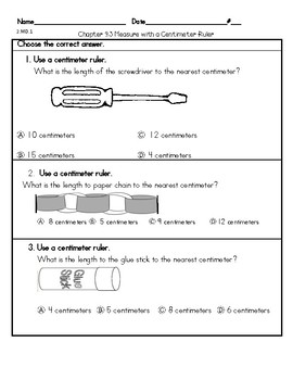 Length in Metric Units - 2nd Grade GoMath! Chapter 9 by Cherie Chauvin